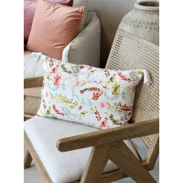 Housse coussin fleuri