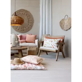 Housse coussin fleuri