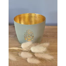 Photophore metal pomme de pin