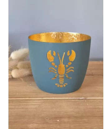 Photophore en metal homard