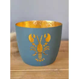 Photophore en metal homard