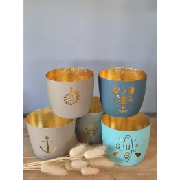 Photophore en metal homard