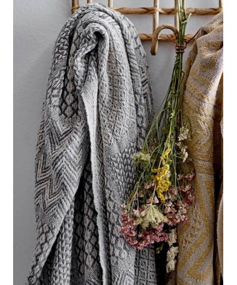 Plaid vintage gris et blanc