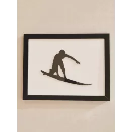 Cadre surfeur vague 18x24 cm