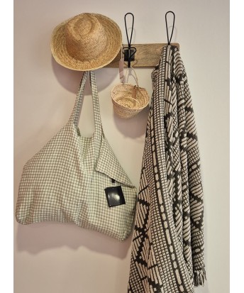 Plaid confortable vert et blanc