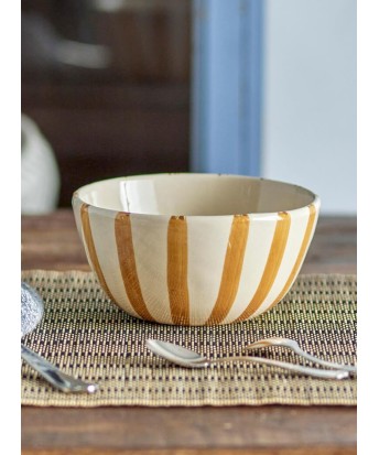 Bol petit déjeuner rayé