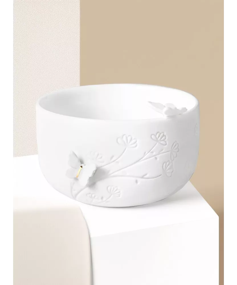 Bol blanc papillon