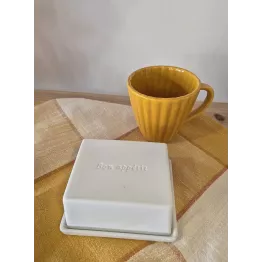 Petit beurrier porcelaine
