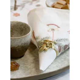 Rond de serviette doré