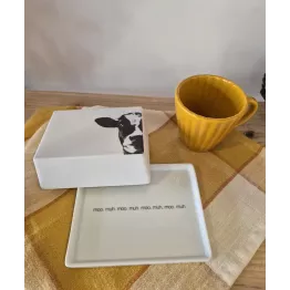 Mini beurrier porcelaine