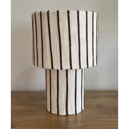 Lampe tissu rayée