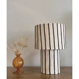 Lampe tissu rayée