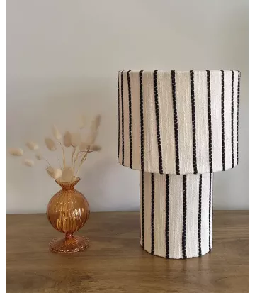 Lampe tissu rayée