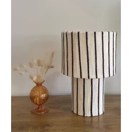 Lampe tissu rayée