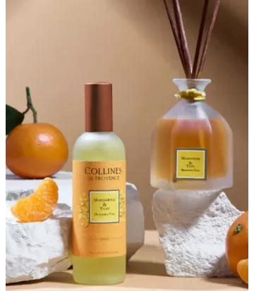 Duo de notes acidulées  et gourmandes pour ce parfum d'intérieur