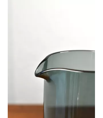 Carafe verte en verre soufflé