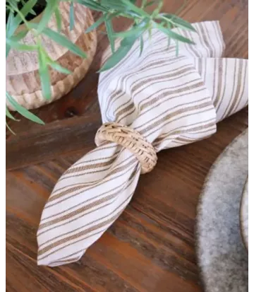 Rond de serviette en osier | Déco de table naturelle et élégante
