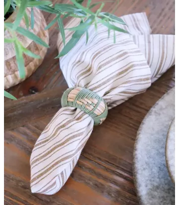 Rond de serviette osier : une touche colorée, conviviale pour votre table