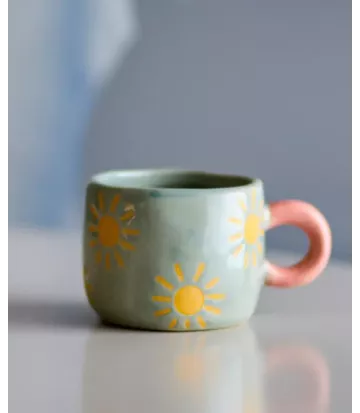 Mini tasse bleue Bloomingville – Soleil fleuri