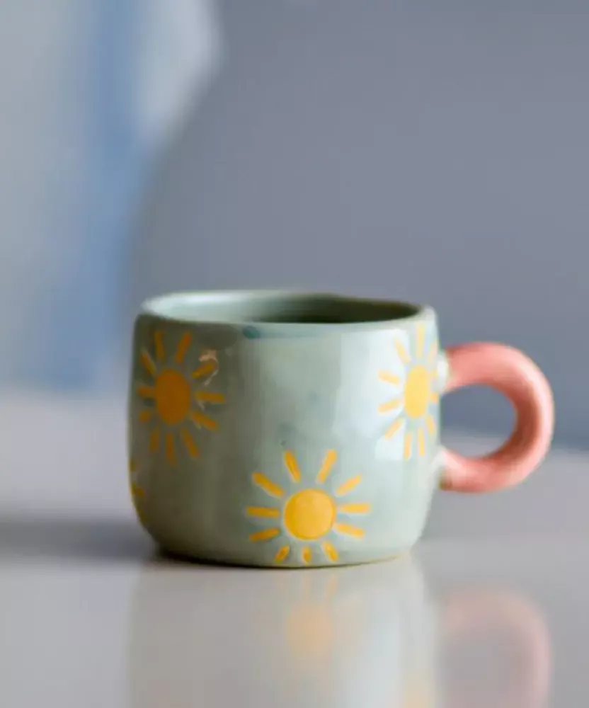 Mini tasse bleue Bloomingville – Soleil fleuri