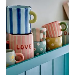 Mini tasse bleue Bloomingville – Soleil fleuri