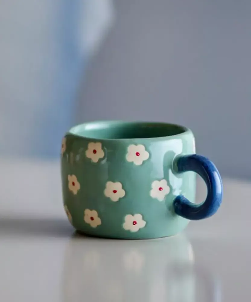 Petite tasse à café Bloomingville en grès bleu