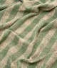 Plaid vert Madam Stoltz en coton recyclé 125x175 cm