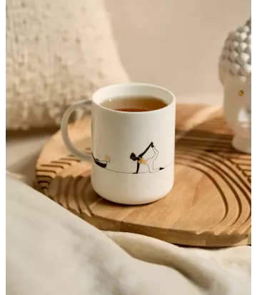 Tasse porcelaine Yoga Räder | Tasse à thé élégante