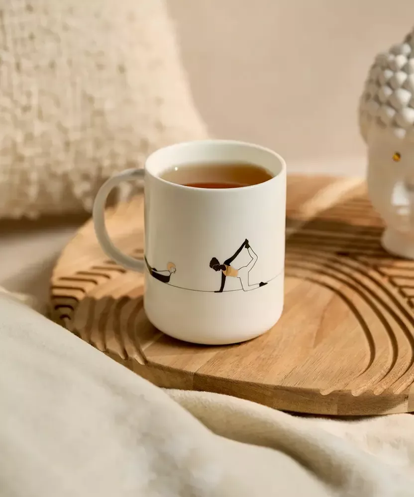 Tasse porcelaine Yoga Räder | Tasse à thé élégante