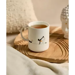 Tasse porcelaine Yoga Räder | Tasse à thé élégante
