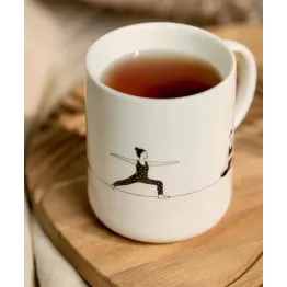 Tasse porcelaine Yoga Räder | Tasse à thé élégante