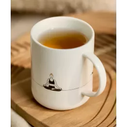 Tasse porcelaine Yoga Räder | Tasse à thé élégante