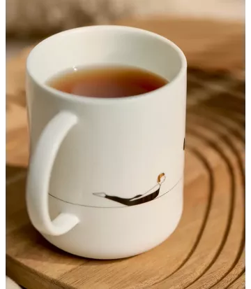 Tasse porcelaine Yoga Räder | Tasse à thé élégante