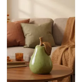 Objet déco salon poire vert et brun | Décoration nature