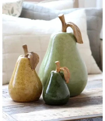 Objet décoratif poire céramique Chic Antique | Déco nature