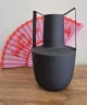 Vase metal noir design | Vase décoratif contemporain