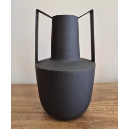 Vase metal noir design | Vase décoratif contemporain