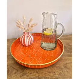 Carafe en verre transparent effet bullé | Déco