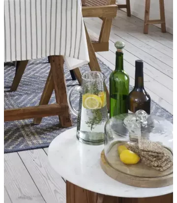 Carafe en verre transparent effet bullé | Déco