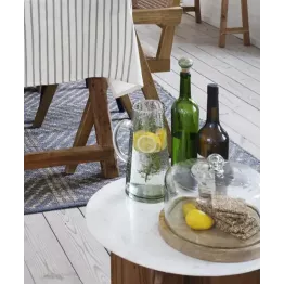 Carafe en verre transparent effet bullé | Déco