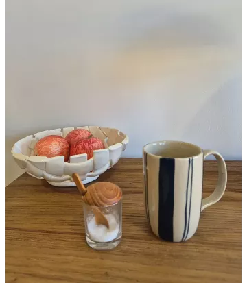 Mug en grès bleu Allium – Bloomingville
