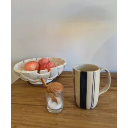 Mug en grès bleu Allium – Bloomingville