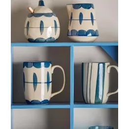 Mug en grès bleu Allium – Bloomingville