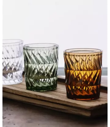 Verre ambré facetté Madam Stoltz – Verre design