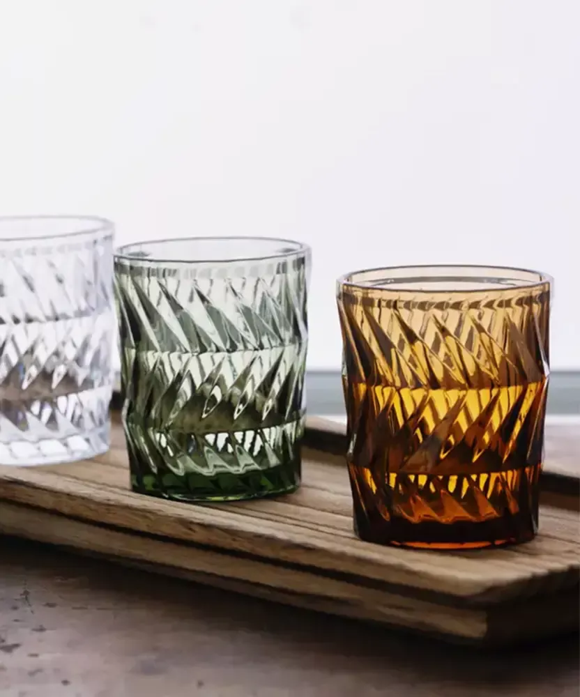 Verre ambré facetté Madam Stoltz – Verre design