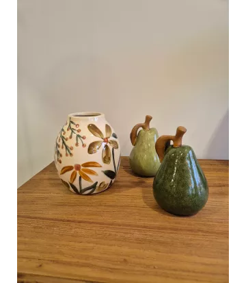 Vase en grès fleuri – Vase décoratif naturel et plein de charme