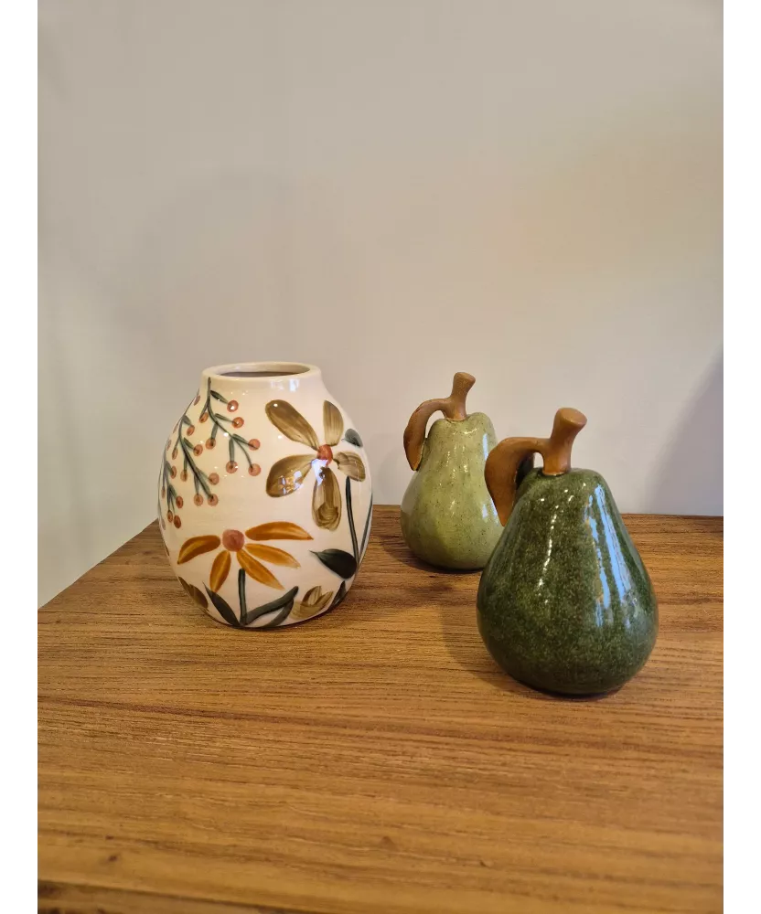 Vase en grès fleuri – Vase décoratif naturel et plein de charme