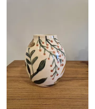 Vase en grès fleuri – Vase décoratif naturel et plein de charme