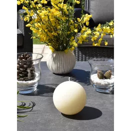 Photophore en verre transparent taille médium