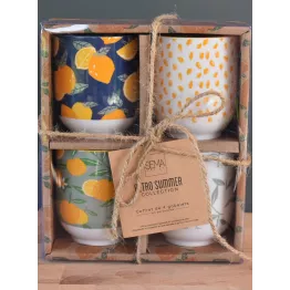 Coffret gobelets 20cl multicolores modèle rétro summer